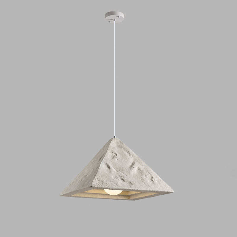 Contemporary Nordic Plexiglas Triangular Tapered 1-Light Pendant Light For Dining Room