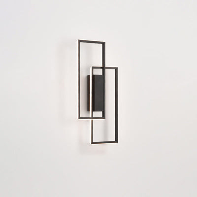 Modern Minimalist Rectangle Line Iron Silicone LED Wall Sconce Lamp For Living Room