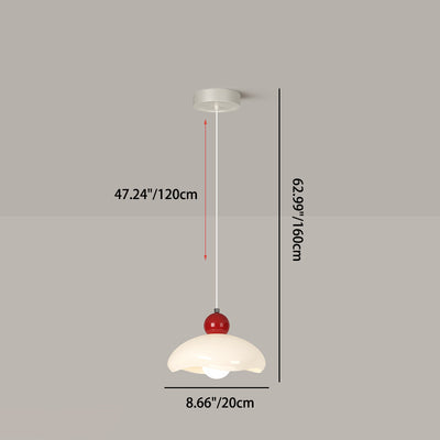 Modern Minimalist Round Sphere Iron Metal Glass 1-Light Pendant Light For Bedroom