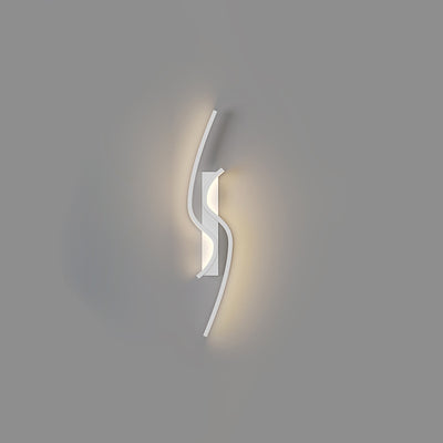 Contemporary Nordic Iron Aluminum Silica Strip Line LED Wall Sconce Lamp For Hallway