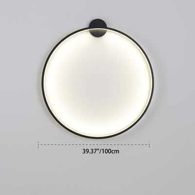 Modern Minimalist Aluminum Acrylic Round LED Wall Sconce Lamp For Bedroom