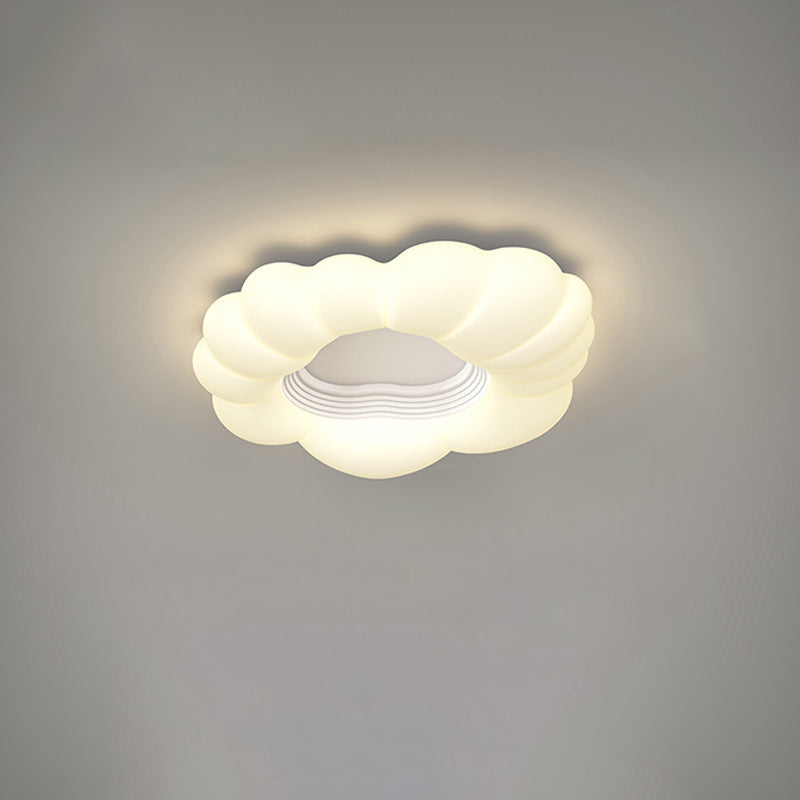 Contemporary Creative PE Cloud Shape Iron LED Flush Mount Ceiling Light For Living Room