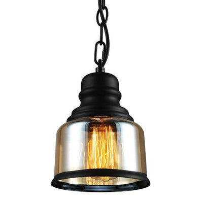 Contemporary Industrial Glass Gourd-Shaped 1-Light Pendant Light For Dining Room