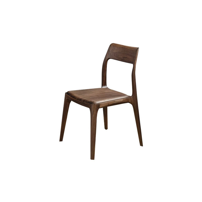 Traditonal Chinese Walnut Square Curved Dining Chair Backrest Armrest For Dininng Room