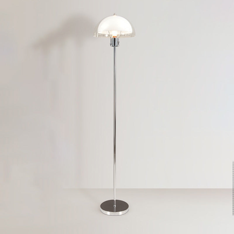 Modern Simplicity Half Round Long Acrylic Iron 1-Light Standing Floor Lamp For Living Room