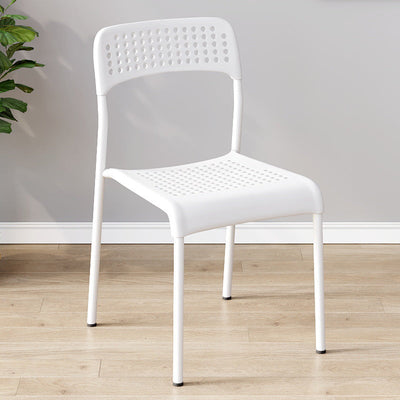 Modern Minimalist Square Plastic Iron Multi-Holes Dining Chair Backrest For Dining Room