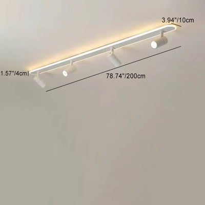 Modern Minimalist Acrylic Long Spotlight Track Light LED Flush Mount Ceiling Light For Living Room