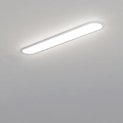 Modern Minimalist Iron Aluminum Acrylic Strip Elliptical LED Flush Mount Ceiling Light For Hallway