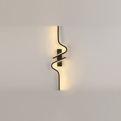 Contemporary Creative Strip Aluminum Silicon Gel LED Wall Sconce Lamp For Living Room