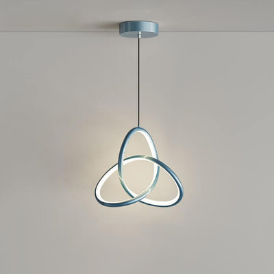 Modern Minimalist Triangular Ring-Shaped Aluminum Silicone LED Pendant Light