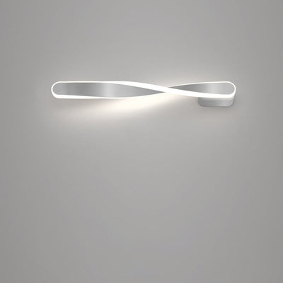 Modern Minimalist Spiral Long Aluminum Silicone LED Wall Sconce Lamp For Living Room