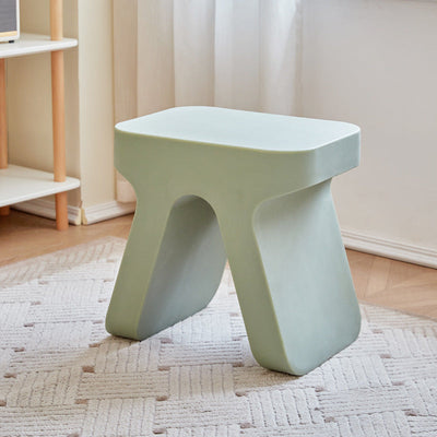 Modern Minimalist Rectangular PE Plastic Low Stool For Living Room