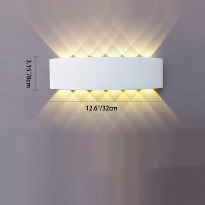 Modern Minimalist Waterproof Cylinder Rectangular Aluminium Iron Acrylic LED Wall Sconce Lamp For Outdoor Patio