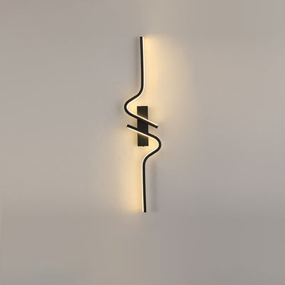 Contemporary Creative Strip Aluminum Silicon Gel LED Wall Sconce Lamp For Living Room