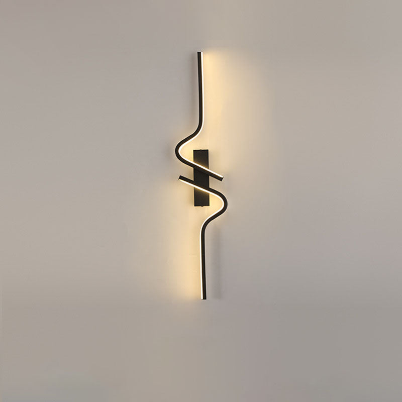 Contemporary Creative Strip Aluminum Silicon Gel LED Wall Sconce Lamp For Living Room