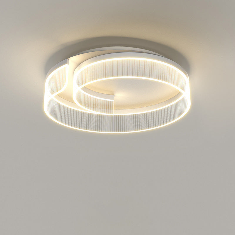 Modern Minimalist Round Acrylic Iron Aluminum LED Flush Mount Ceiling Light For Living Room