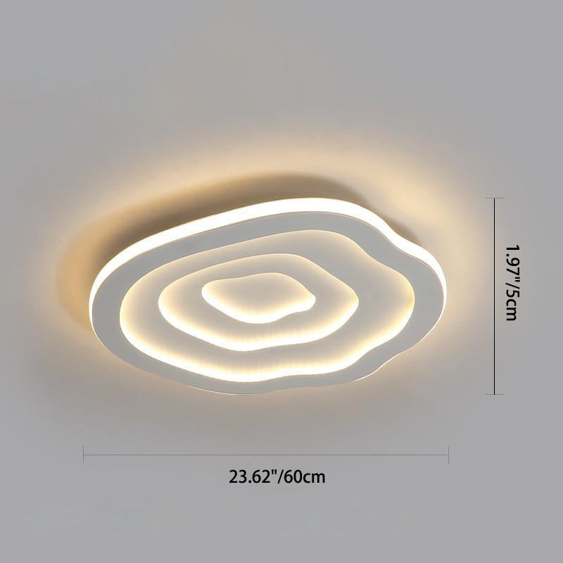 Modern Minimalist Multi-Layer Cloudy Iron Acrylic LED Flush Mount Ceiling Light For Living Room