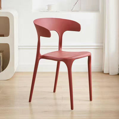 Modern Minimalist Cow Corner Square Plastic Dining Chair Backrest For Dining Room