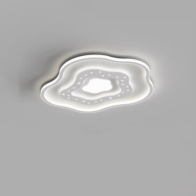 Modern Minimalist Flower Cloud Iron Acrylic LED Flush Mount Ceiling Light For Bedroom