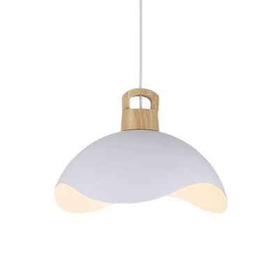 Contemporary Scandinavian Macaron Lotus Flower Petal Shape 1-Light Pendant For Living Room