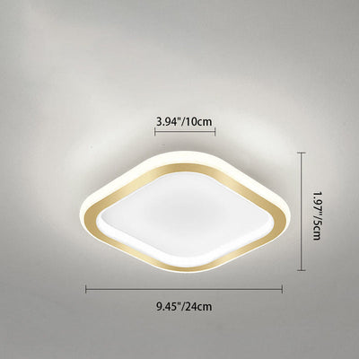 Contemporary Nordic Geometric Iron LED Flush Mount Ceiling Light For Hallway