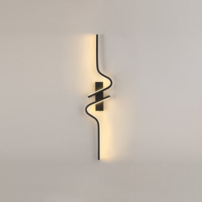 Contemporary Creative Strip Aluminum Silicon Gel LED Wall Sconce Lamp For Living Room