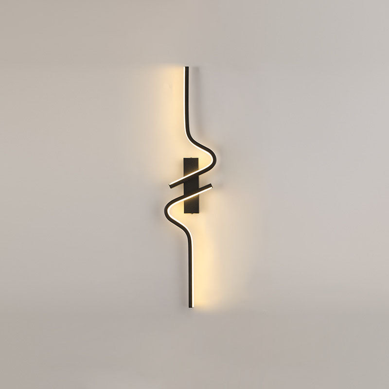 Contemporary Creative Strip Aluminum Silicon Gel LED Wall Sconce Lamp For Living Room