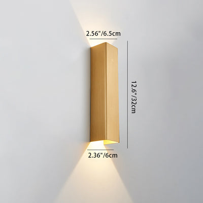 Modern Minimalist Rectangular Aluminum LED Wall Sconce Lamp For Bedroom