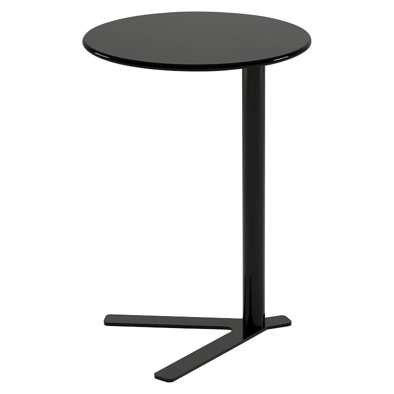 Contemporary Scandinavian Round V Base Iron End Table For Living Room