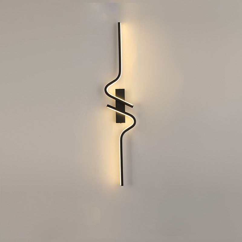 Contemporary Creative Strip Aluminum Silicon Gel LED Wall Sconce Lamp For Living Room