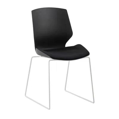 Contemporary Scandinavian Curved Plastic Carbon Steel Legs Desk Chair Backrest For Home Office