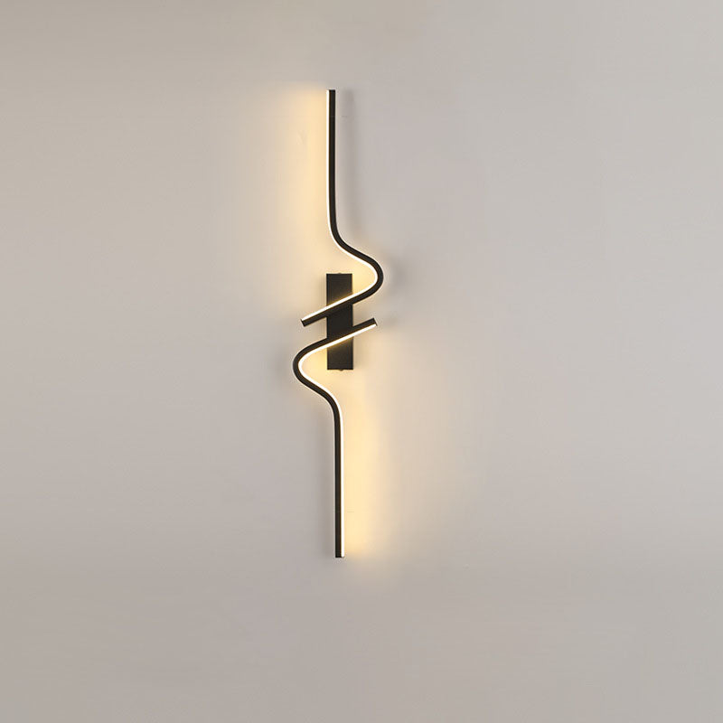 Contemporary Creative Strip Aluminum Silicon Gel LED Wall Sconce Lamp For Living Room