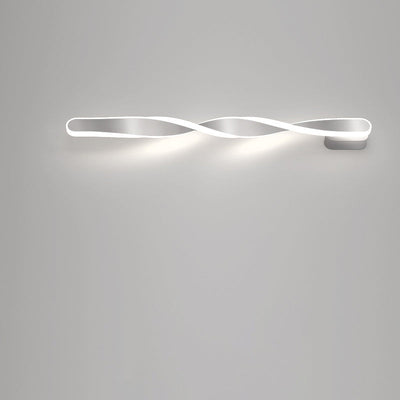 Modern Minimalist Spiral Long Aluminum Silicone LED Wall Sconce Lamp For Living Room