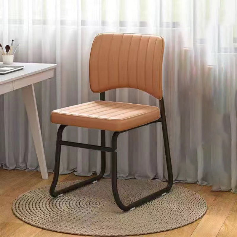 Modern Minimalist Square PU Leather Stackable Desk Chair Backrest For Home Office