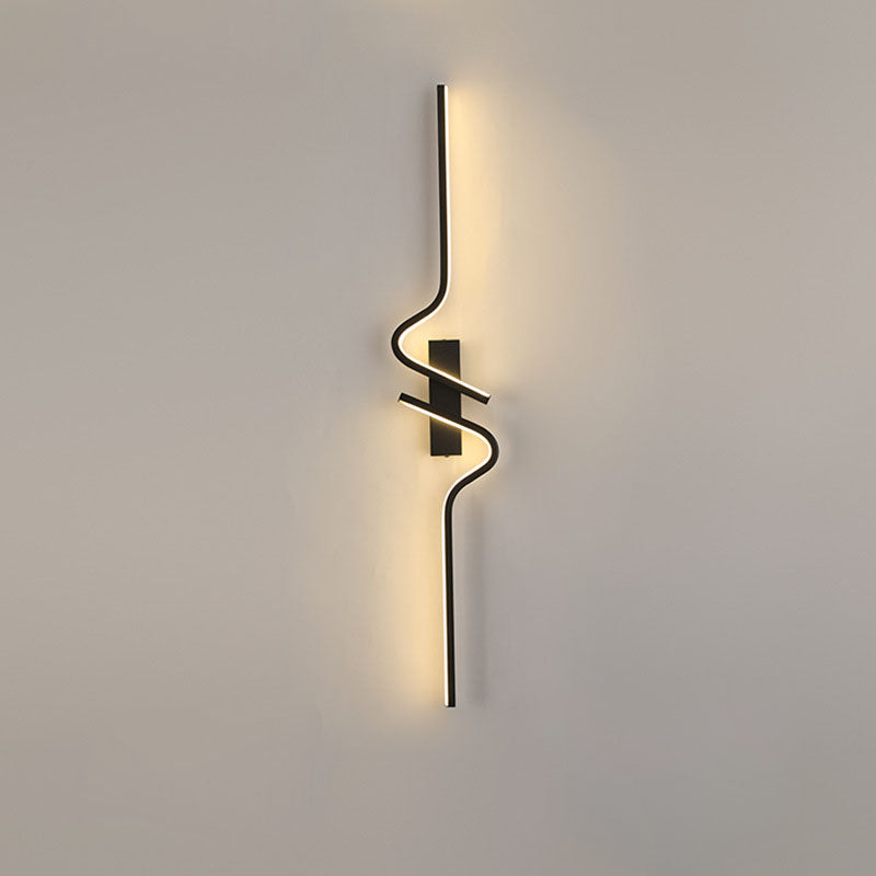 Contemporary Creative Strip Aluminum Silicon Gel LED Wall Sconce Lamp For Living Room