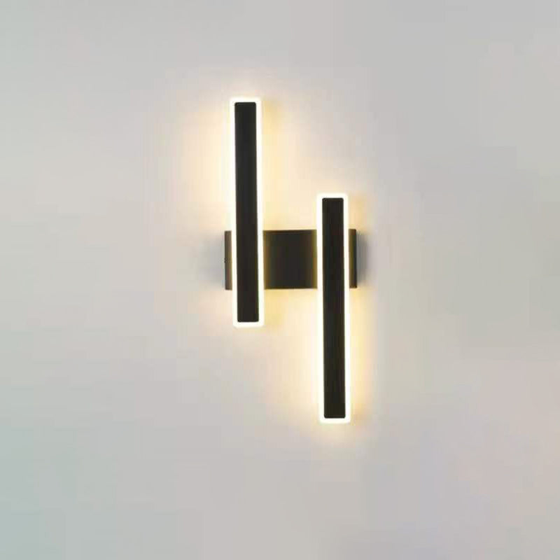 Modern Minimalist Geometric Strip Acrylic Hardware LED Wall Sconce Lamp For Bedroom