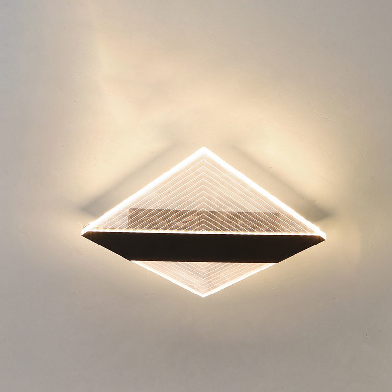 Contemporary Nordic Geometric Iron LED Flush Mount Ceiling Light For Hallway