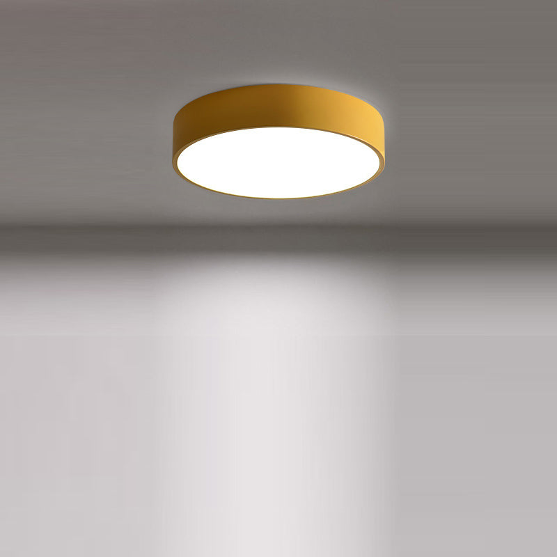 Modern Minimalist Round Iron Acrylic LED Flush Mount Ceiling Light For Living Room