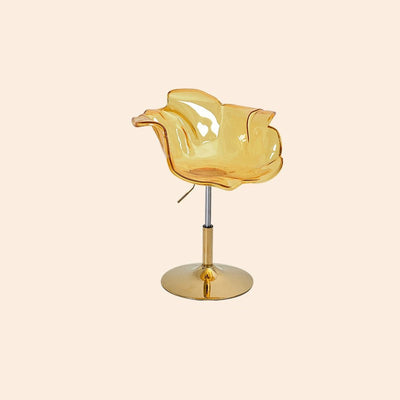 Contemporary Creative Petal Shape Acrylic Liftable Dining Chair Backrest Armrest For Dining Room