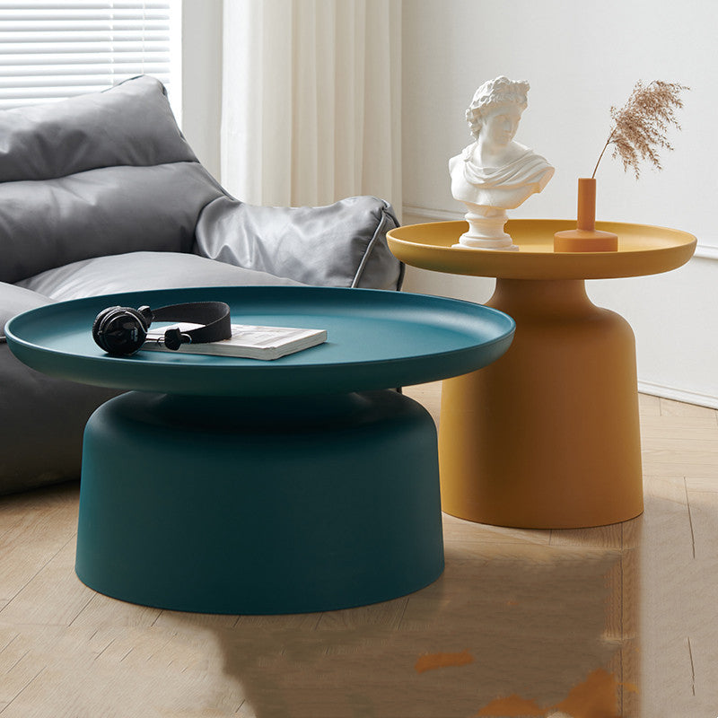 Contemporary Scandinavian Round Plastic PVC Coffee Table For Living Room