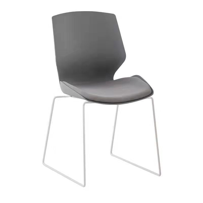 Contemporary Scandinavian Curved Plastic Carbon Steel Legs Desk Chair Backrest For Home Office