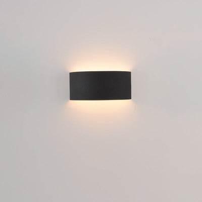 Modern Minimalist Half Round Iron LED Wall Sconce Lamp For Living Room