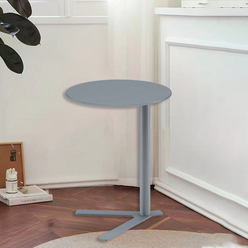 Contemporary Scandinavian Round V Base Iron End Table For Living Room