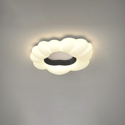 Plafonnier LED en fer de forme nuage créative contemporaine pour salon 