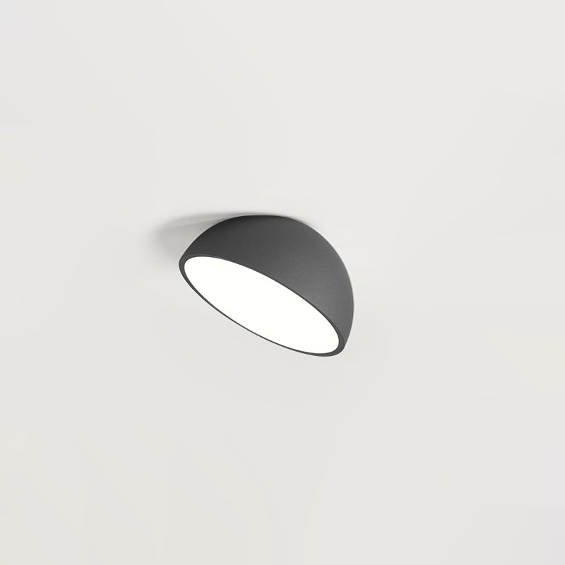 Contemporary Simplicity Round Iron Acrylic LED Semi-Flush Mount Ceiling Light For Study