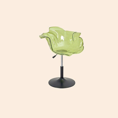 Contemporary Creative Petal Shape Acrylic Liftable Dining Chair Backrest Armrest For Dining Room