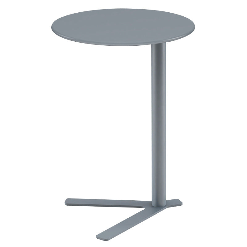 Contemporary Scandinavian Round V Base Iron End Table For Living Room