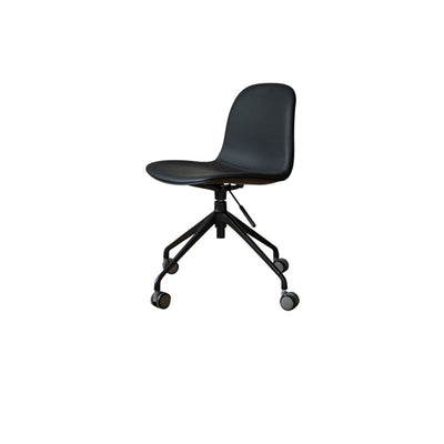 Contemporary Nordic Ergonomic Microfiber Leather Liftable Desk Chair Backrest Tilt Caster For Home Office