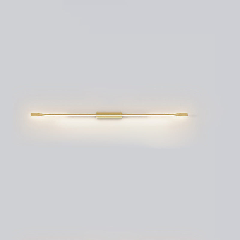 Modern Minimalist Aluminum Straight Line Silicone LED Wall Sconce Lamp For Living Room