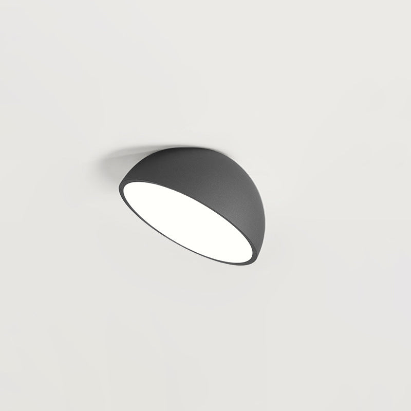 Contemporary Simplicity Round Iron Acrylic LED Semi-Flush Mount Ceiling Light For Study